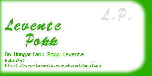 levente popp business card